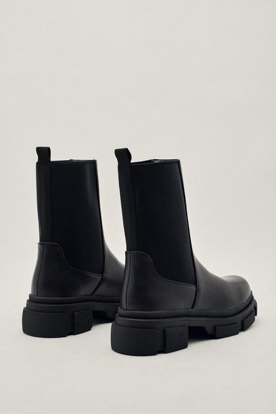 NastyGal Exposed Gusset Chunky Chelsea Boot 4