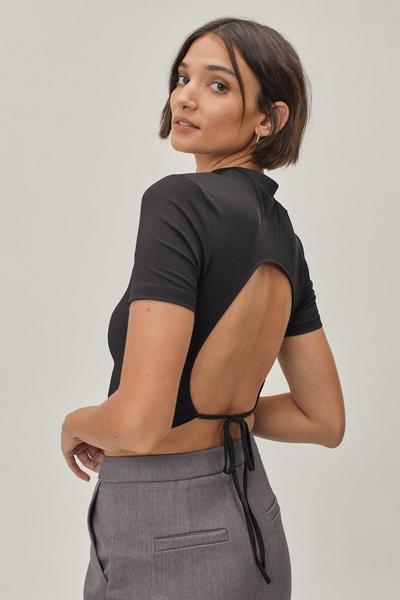 NastyGal  Open Back Cropped T-shirt