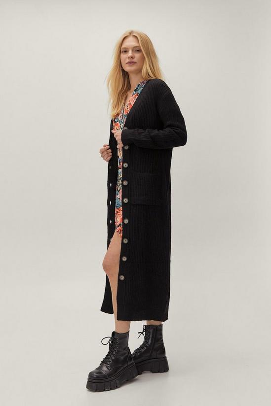 NastyGal Knitted Cardigan Button Front Dress 1