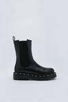 NastyGal Faux Leather Studded Pull On Chelsea Boots thumbnail 3