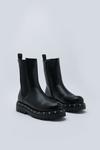 NastyGal Faux Leather Studded Pull On Chelsea Boots thumbnail 4