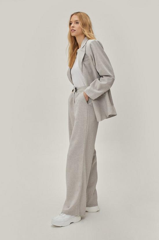 NastyGal Grey Tailored Co Ord Wide Leg Trousers 1