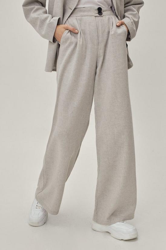 NastyGal Grey Tailored Co Ord Wide Leg Trousers 2