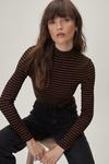 NastyGal Roll Neck Striped Top thumbnail 3