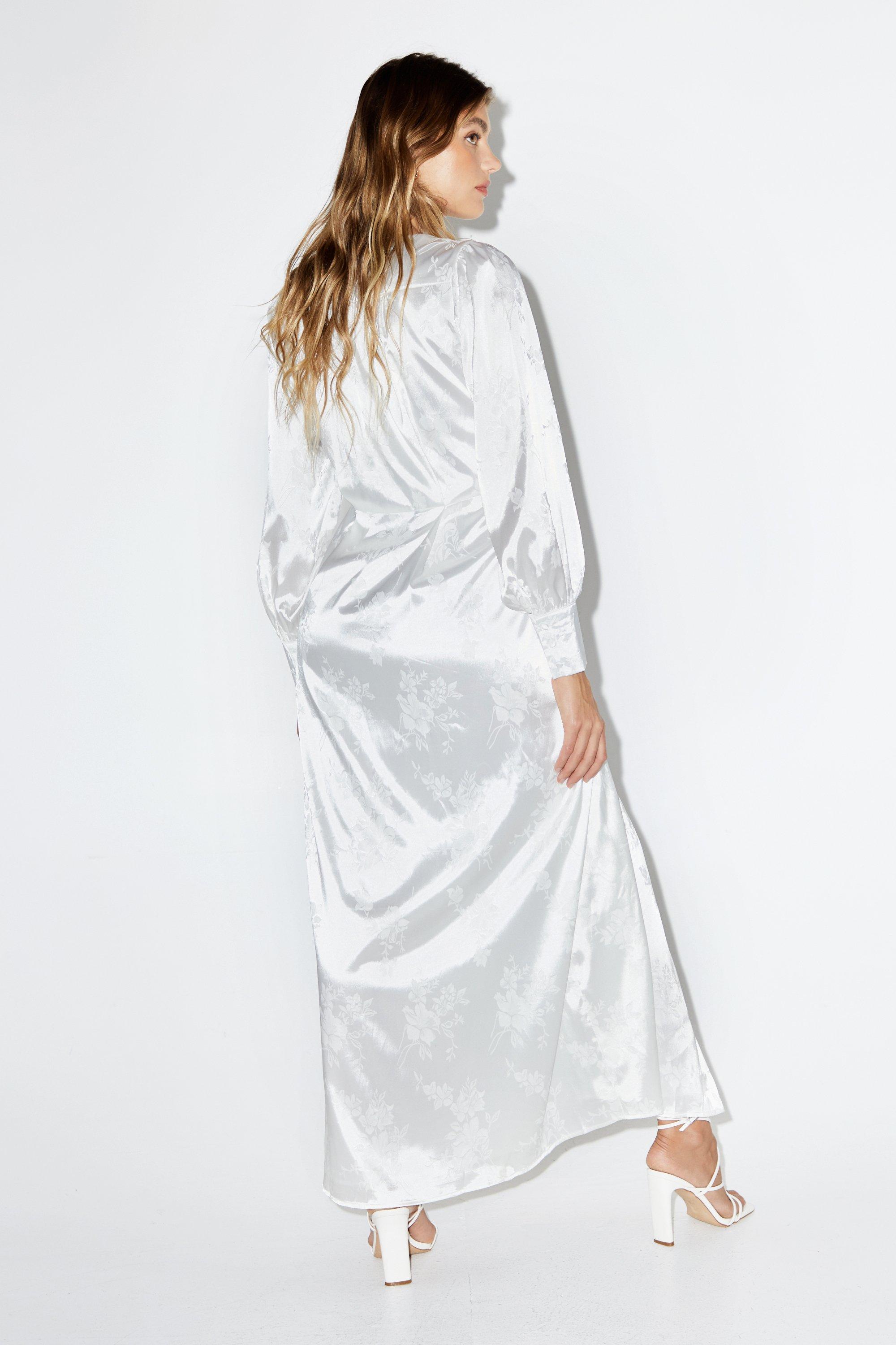 Long sleeve 2024 ivory maxi dress