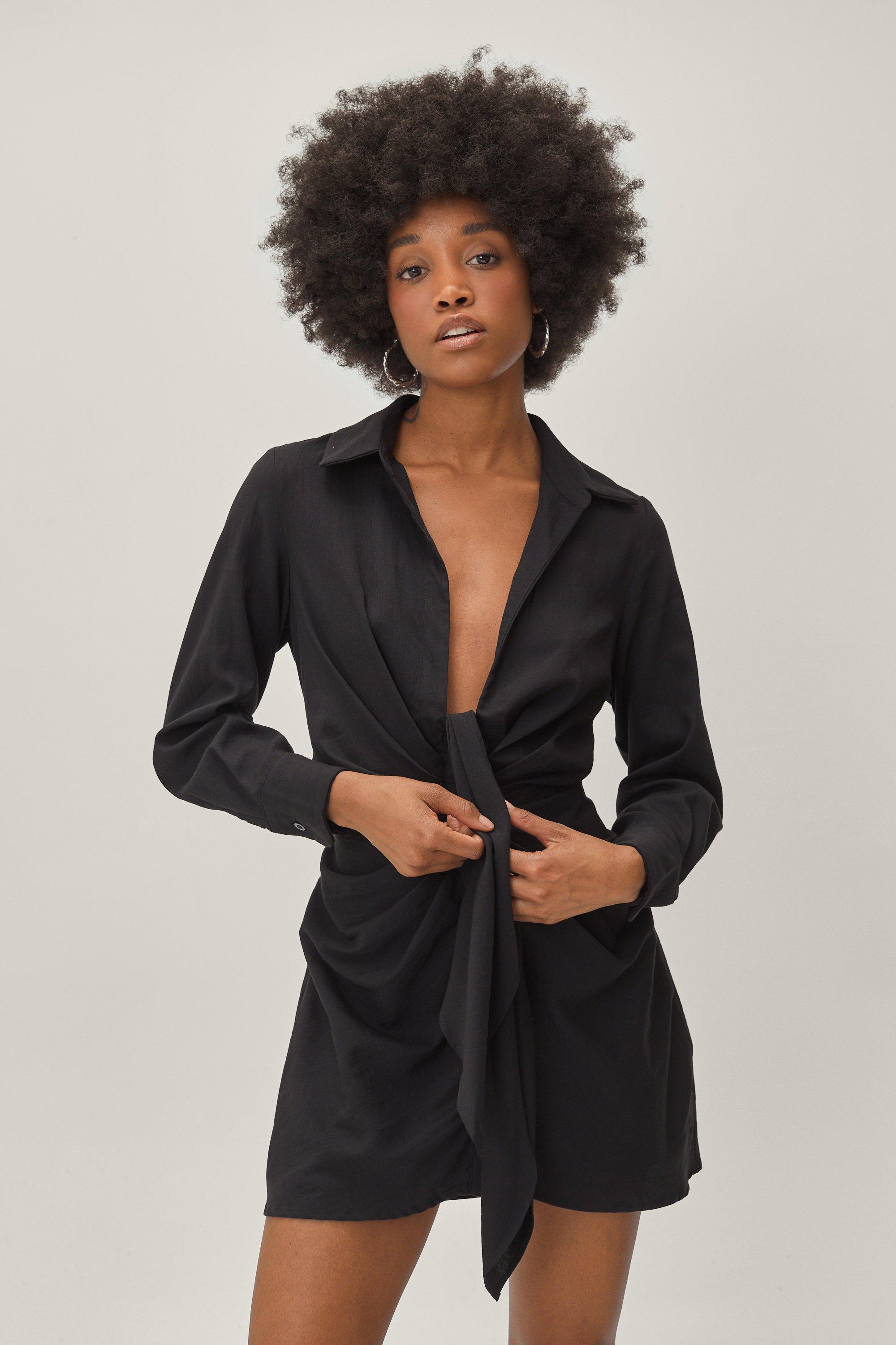 Boohoo petite shirt dress sale