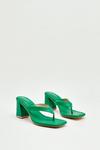 NastyGal Faux Leather Flip Flop Chunky Heels thumbnail 4
