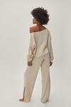 NastyGal Petite Slouchy Jumper and Wide Leg Trousers Set thumbnail 3