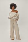 NastyGal Petite Slouchy Jumper and Wide Leg Trousers Set thumbnail 4
