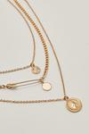 NastyGal Gold Plated Layered Coin Chain Necklace thumbnail 3
