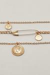 NastyGal Gold Plated Layered Coin Chain Necklace thumbnail 4