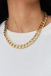 NastyGal Chunky Gold Plated Curb Chain Necklace thumbnail 1