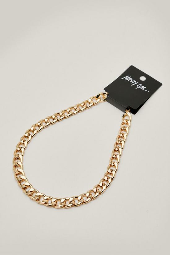NastyGal Chunky Gold Plated Curb Chain Necklace 3