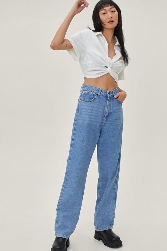 NastyGal Knot Front Short Sleeve Cropped Shirt 3