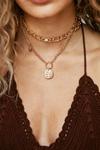 NastyGal Metal Coin Double Layered Necklace thumbnail 1
