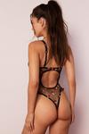 NastyGal Rose Embroidered Underwire Ruffle Lingerie Bodysuit thumbnail 4