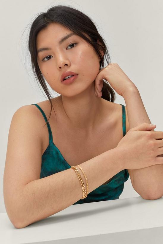 NastyGal Gold Plated Chain Link Bracelets 1