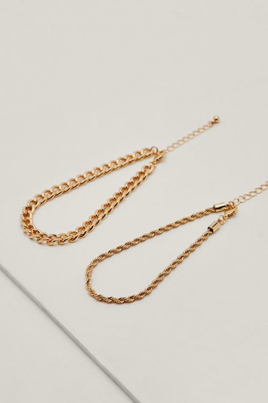 NastyGal Gold Plated Chain Link Bracelets 3