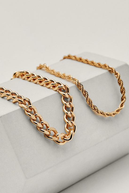 NastyGal Gold Plated Chain Link Bracelets 4