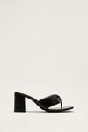 NastyGal Faux Leather Toe Thong Heeled Mules thumbnail 3