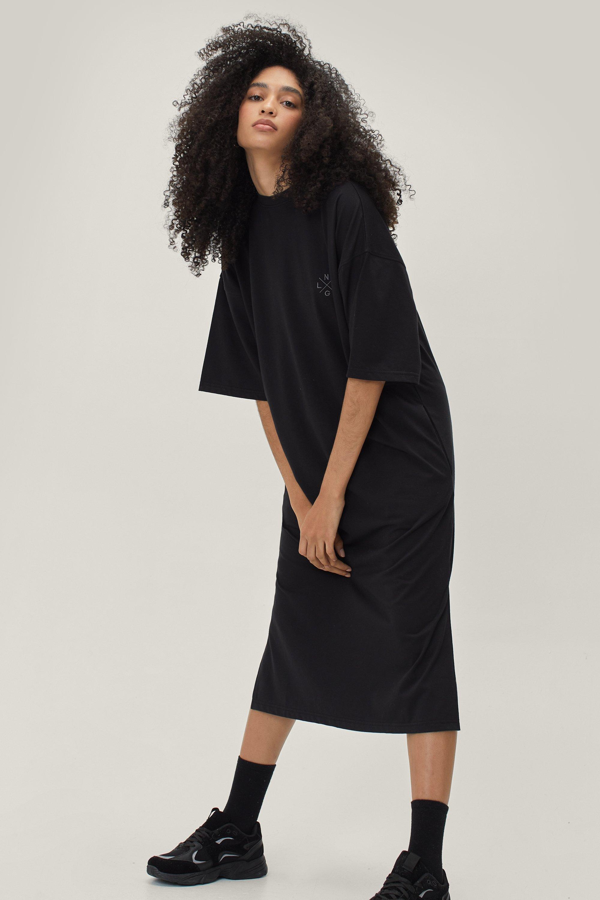 Midi t shirt dress 2025 with pockets