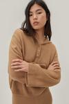 NastyGal Knitted Wide Sleeve Jumper and Shorts Loungewear Set thumbnail 2