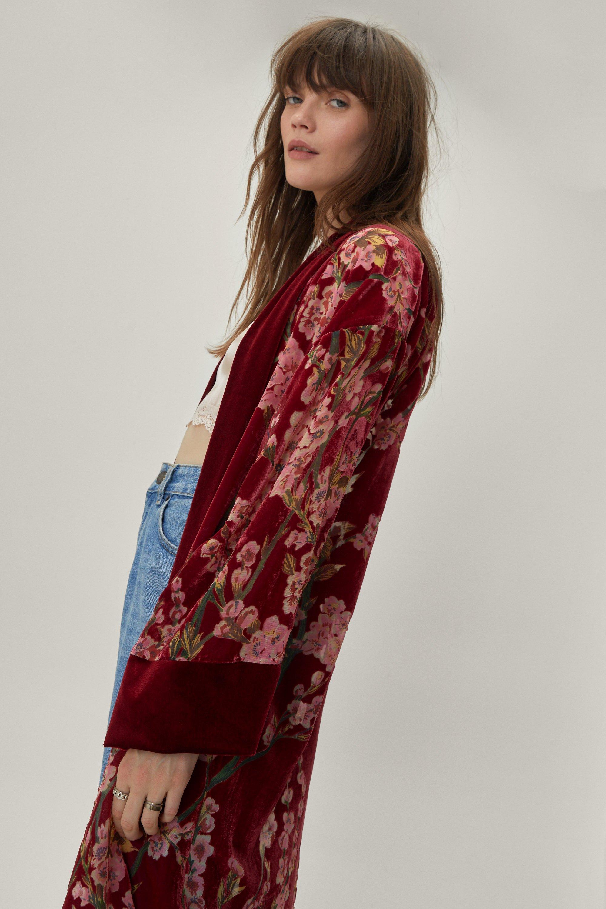 Kimono hot sale jacket boohoo