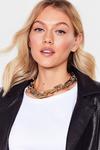 NastyGal Fuck What They Link Chunky Chain Necklace thumbnail 3