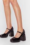 NastyGal Patent Faux Leather Flare Heel Mary Jane Shoes thumbnail 2