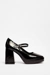 NastyGal Patent Faux Leather Flare Heel Mary Jane Shoes thumbnail 3