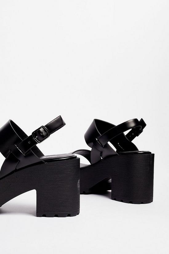 NastyGal Faux Leather Slingback Platform Sandals 4