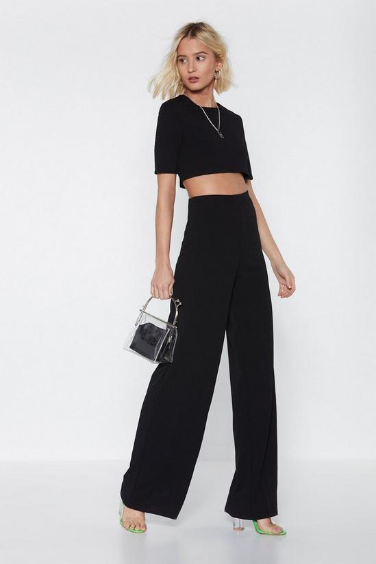 NastyGal Everything's About Tee Wide-Leg Trousers Set 1