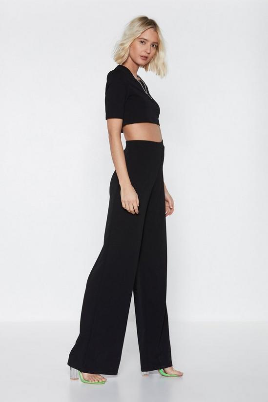 NastyGal Everything's About Tee Wide-Leg Trousers Set 2