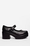 NastyGal Faux Leather Chunky Mary Jane Shoes thumbnail 3