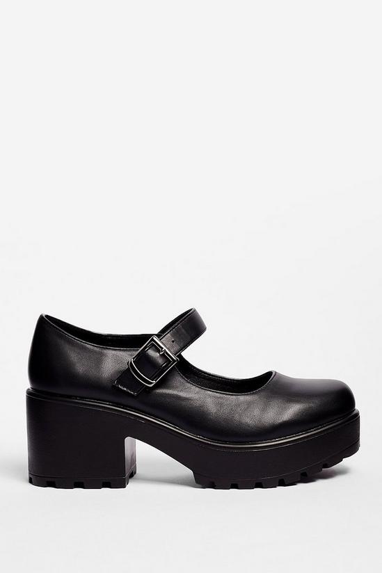 NastyGal Faux Leather Chunky Mary Jane Shoes 3
