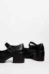 NastyGal Faux Leather Chunky Mary Jane Shoes thumbnail 4