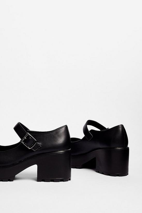 NastyGal Faux Leather Chunky Mary Jane Shoes 4