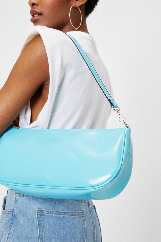 NastyGal WANT Shiny Patent Leather Shoulder Bag 2