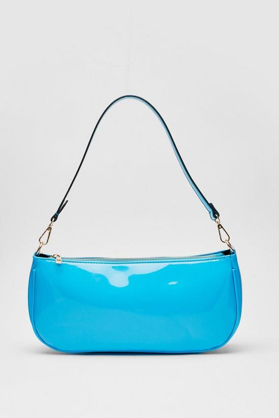 NastyGal WANT Shiny Patent Faux Leather Shoulder Bag 3