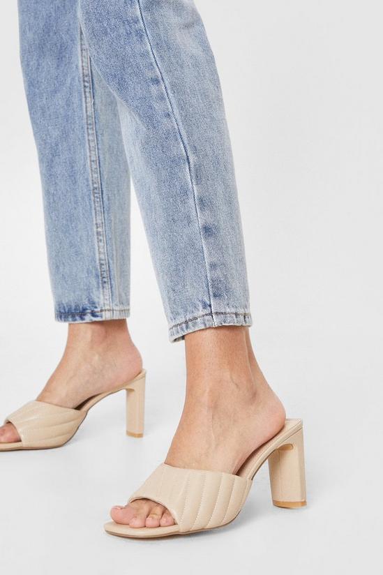 NastyGal Quilt to Last Faux Leather Heeled Mules 2