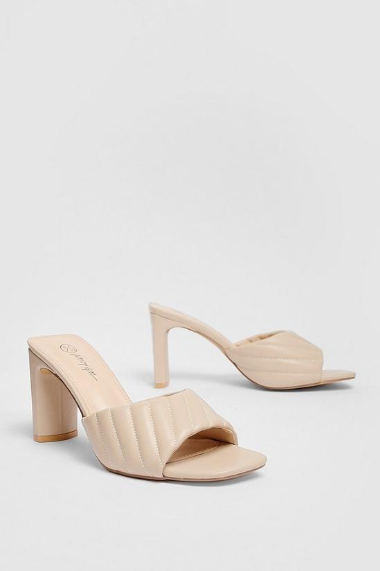 NastyGal Quilt to Last Faux Leather Heeled Mules 4