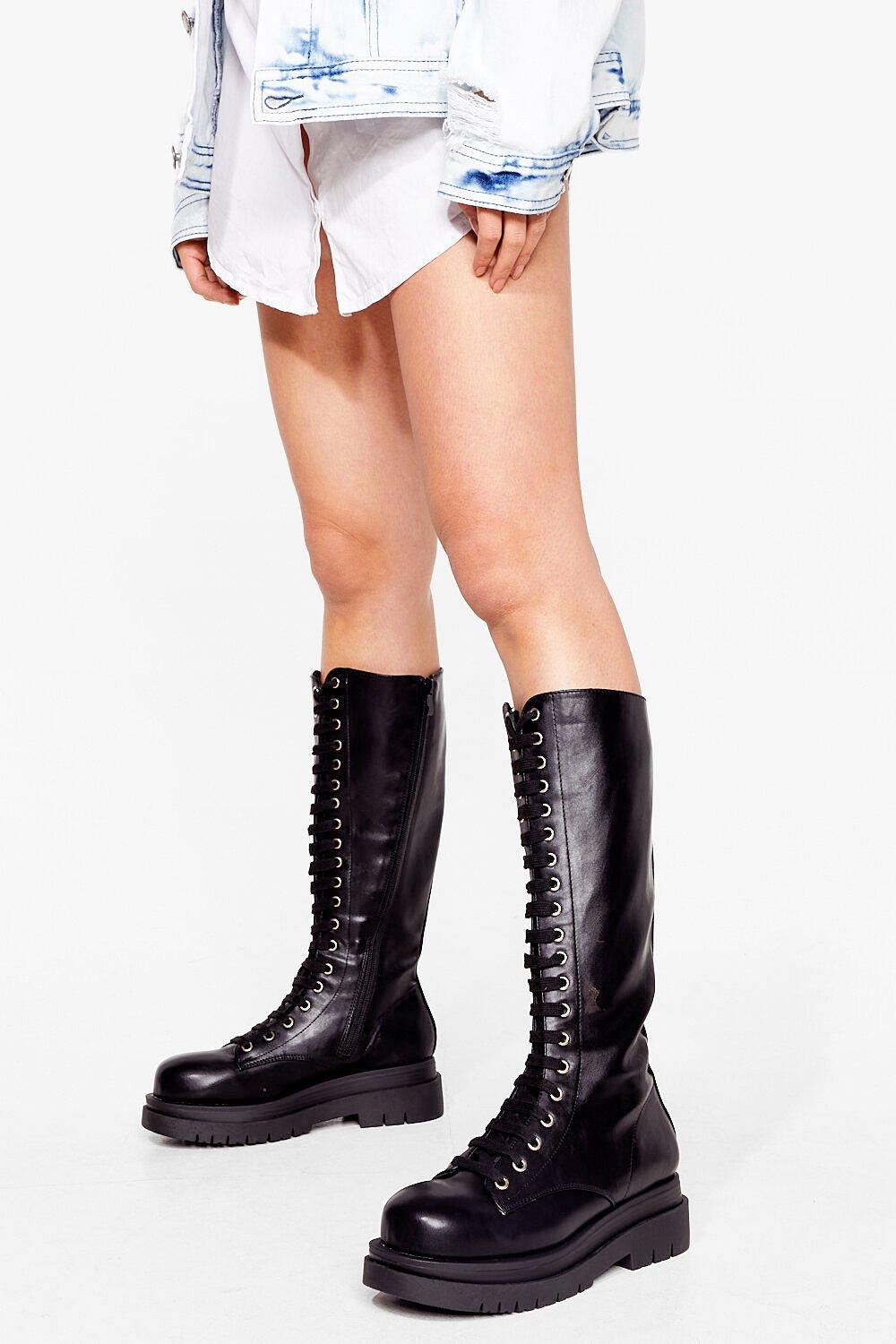 Mid calf hotsell biker boots uk