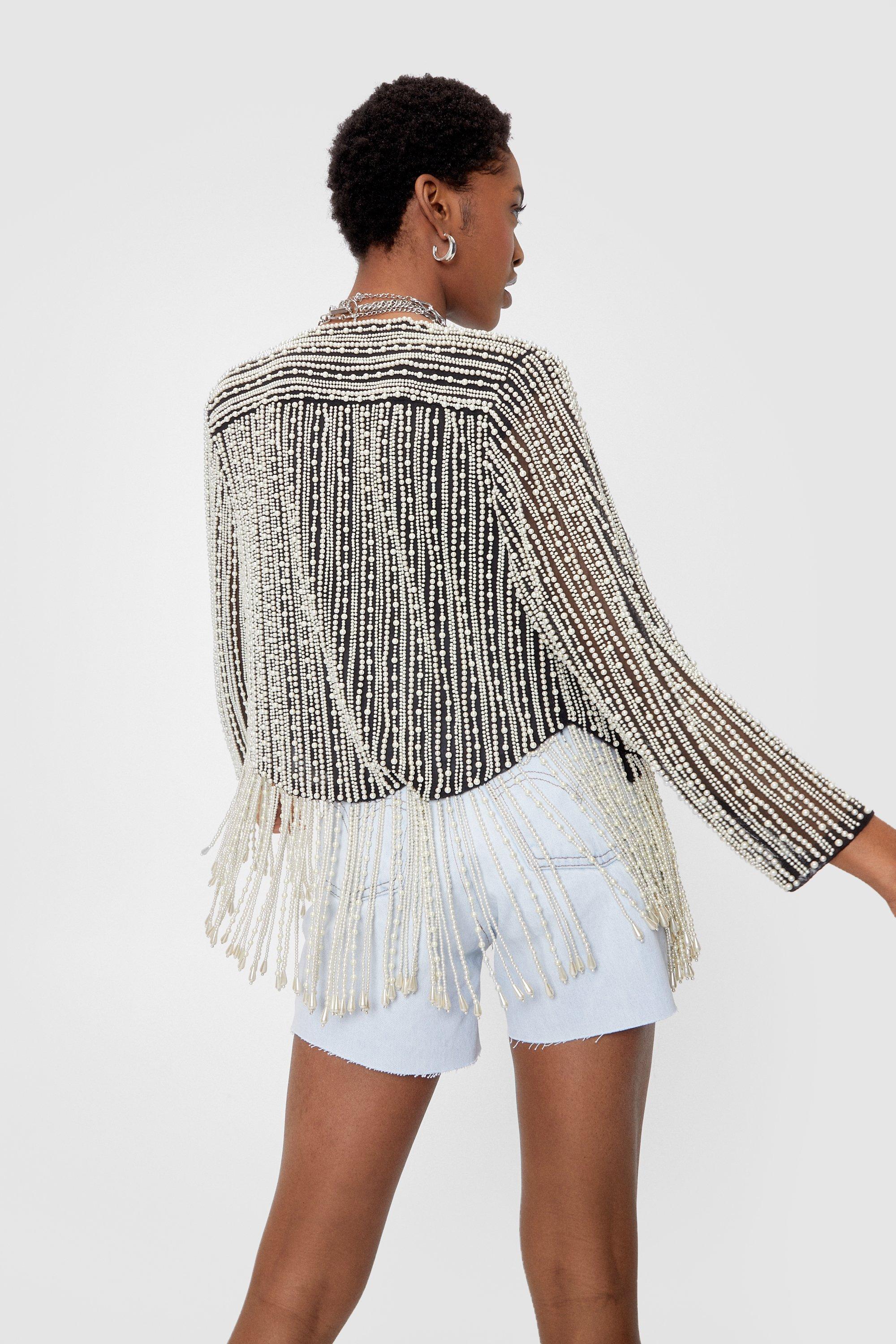 Topshop beaded sale fringe jacket