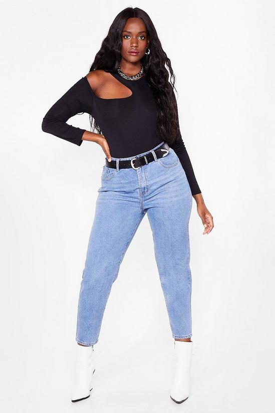 NastyGal Cut-Out With It Plus Size Ribbed Bodysuit 3