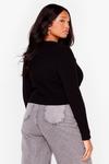 NastyGal Tie Your Luck With Me Plus Size Knit Jumper thumbnail 4