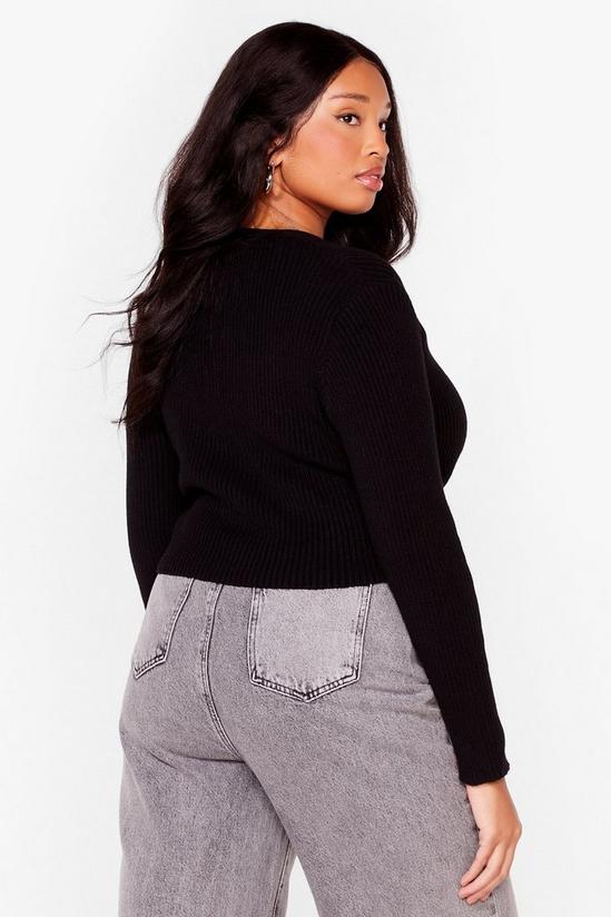 NastyGal Tie Your Luck With Me Plus Size Knit Jumper 4
