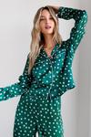 NastyGal Star Satin Pyjama Shirt and Trousers Set thumbnail 2