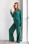 NastyGal Star Satin Pyjama Shirt and Trousers Set thumbnail 3