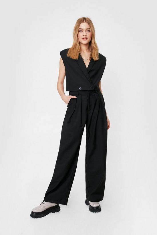 NastyGal When It Suits You High-Waisted Wide-Leg Trousers 2