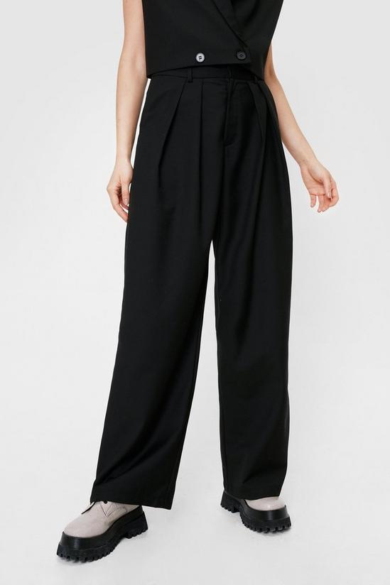 NastyGal When It Suits You High-Waisted Wide-Leg Trousers 3